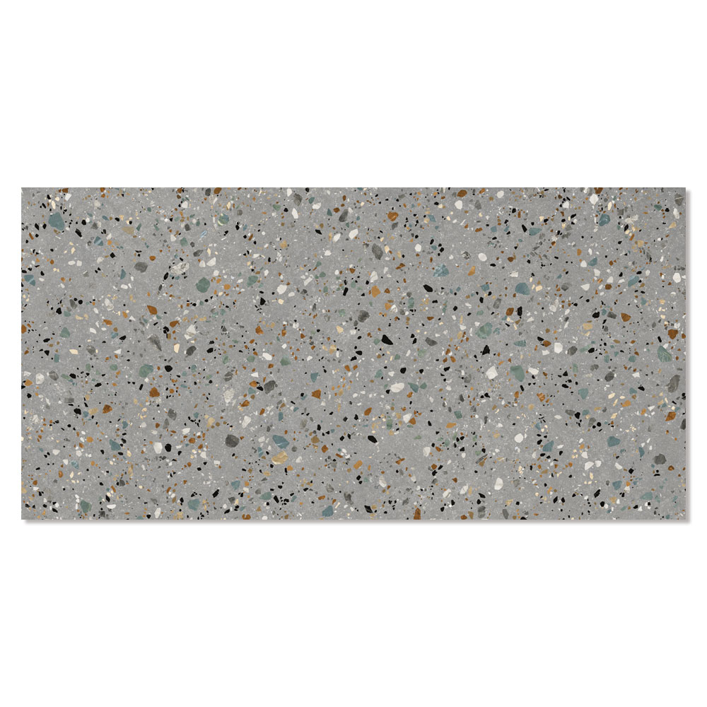 Klinker Terrazzo Colorful Grå Matt 60x120 cm